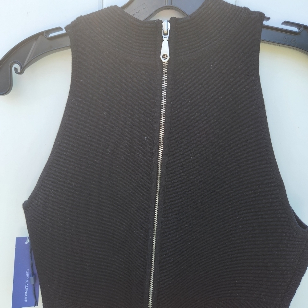 Rebecca Minkoff Ribbed High Neck Tank Dress Size Small - Picture 8 of 10